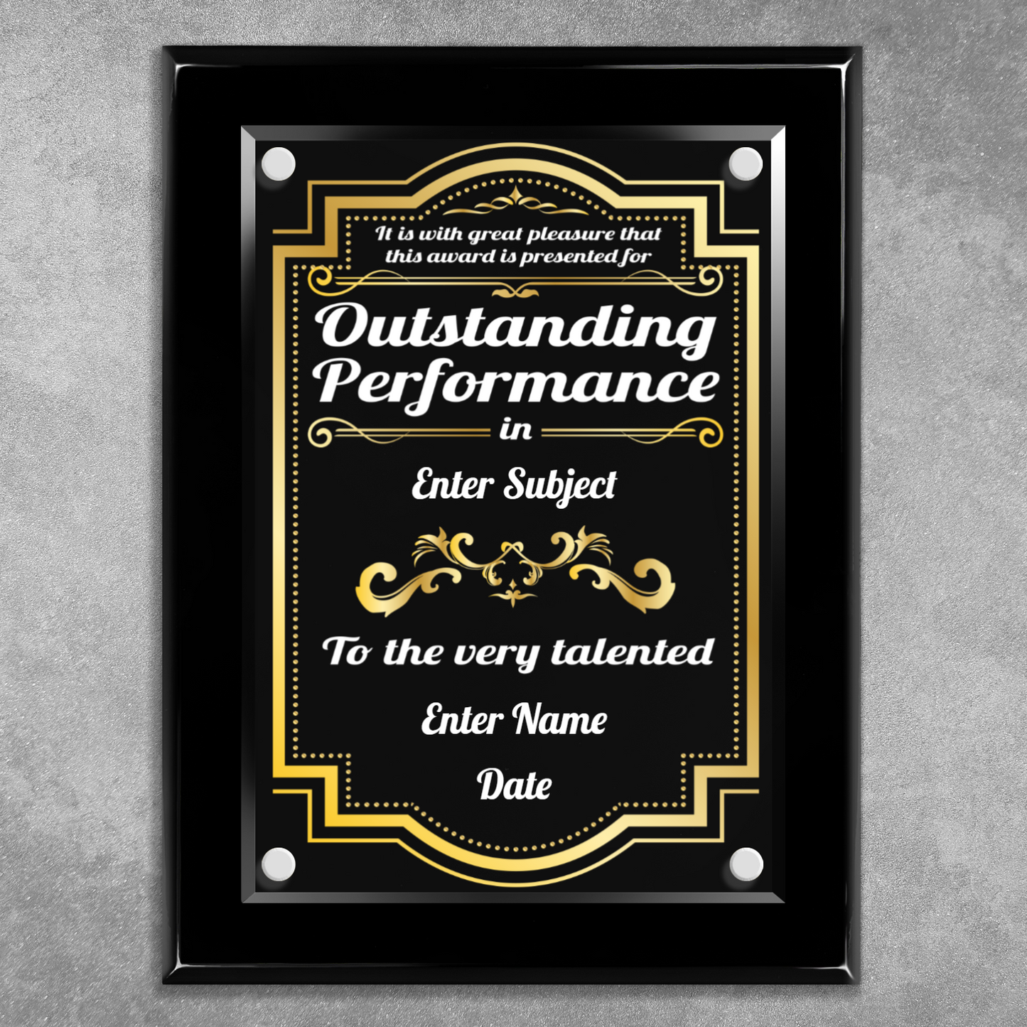 9" x 12" Outstanding Performance Award 4