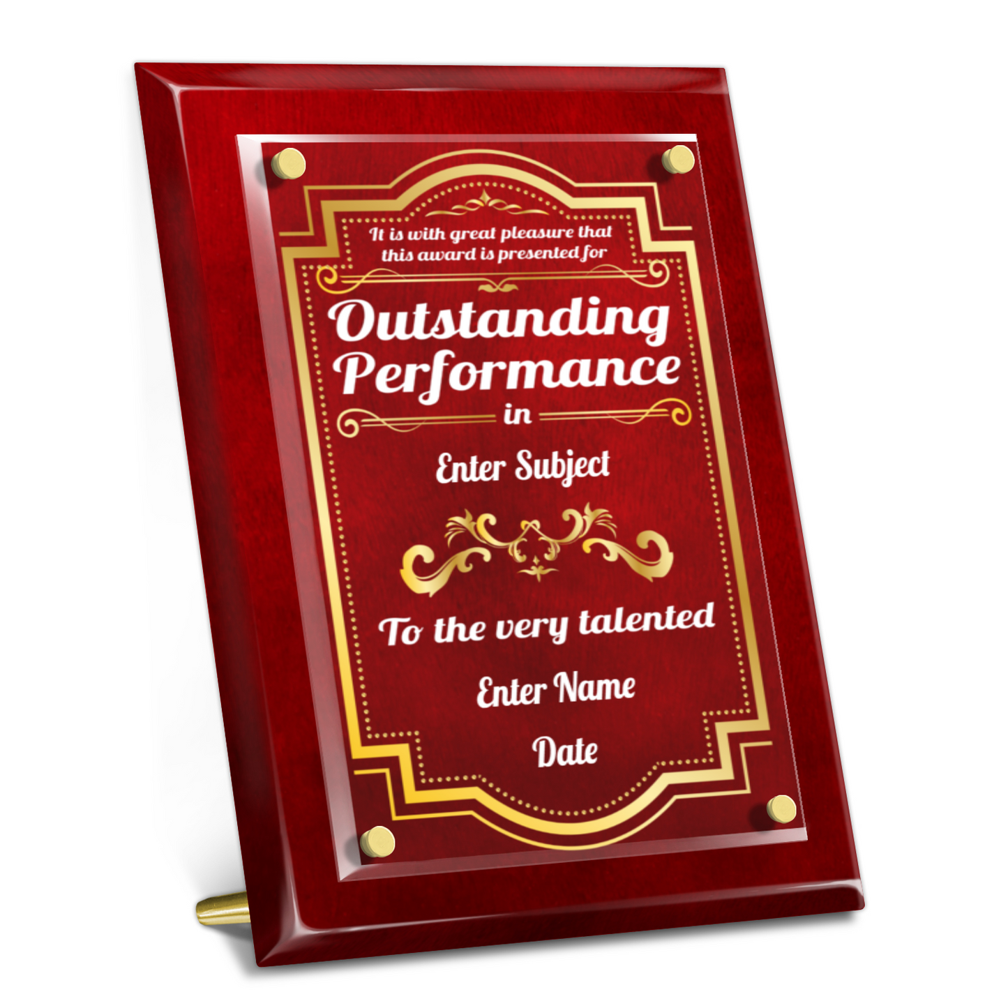 9" x 12" Outstanding Performance Award 4