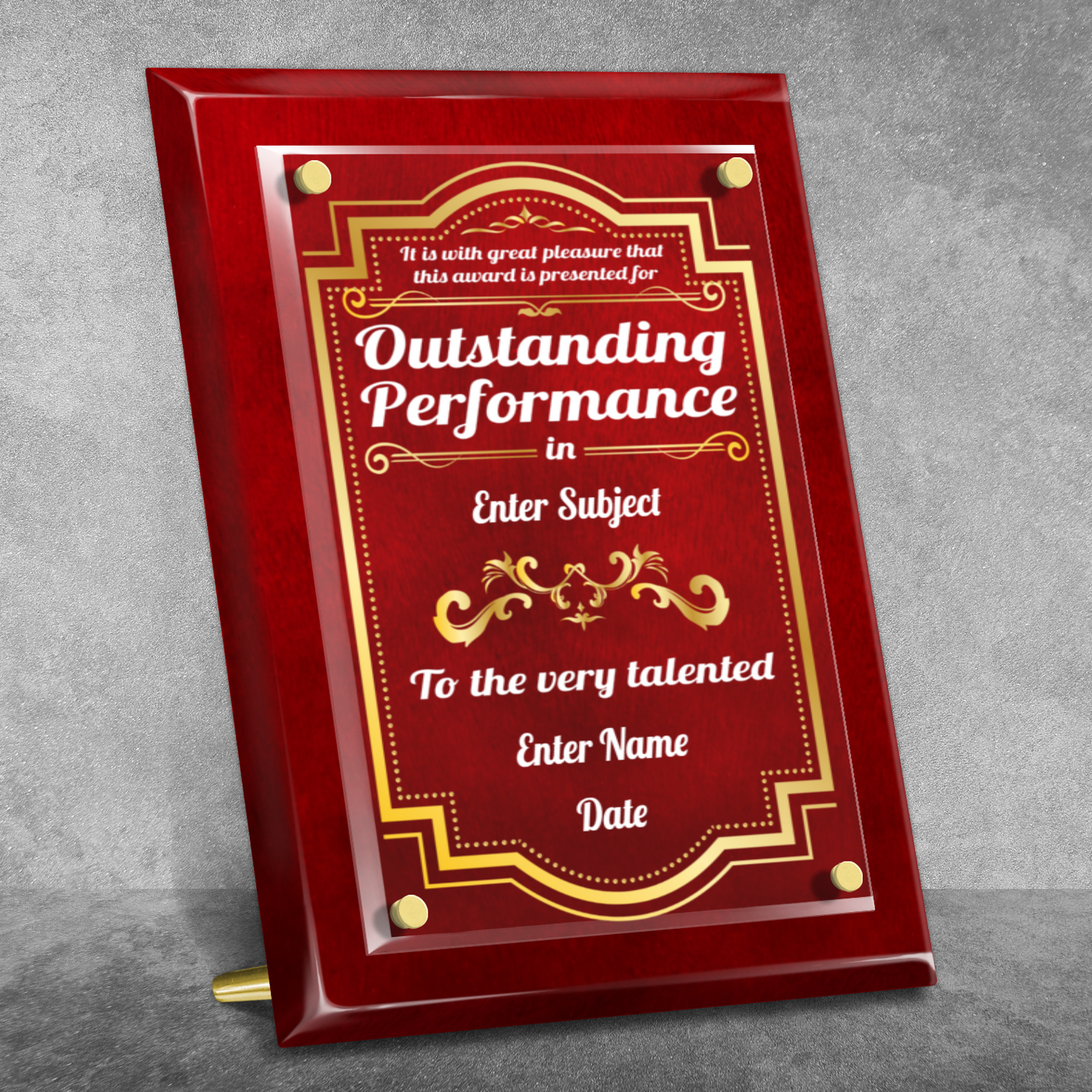 9" x 12" Outstanding Performance Award 4