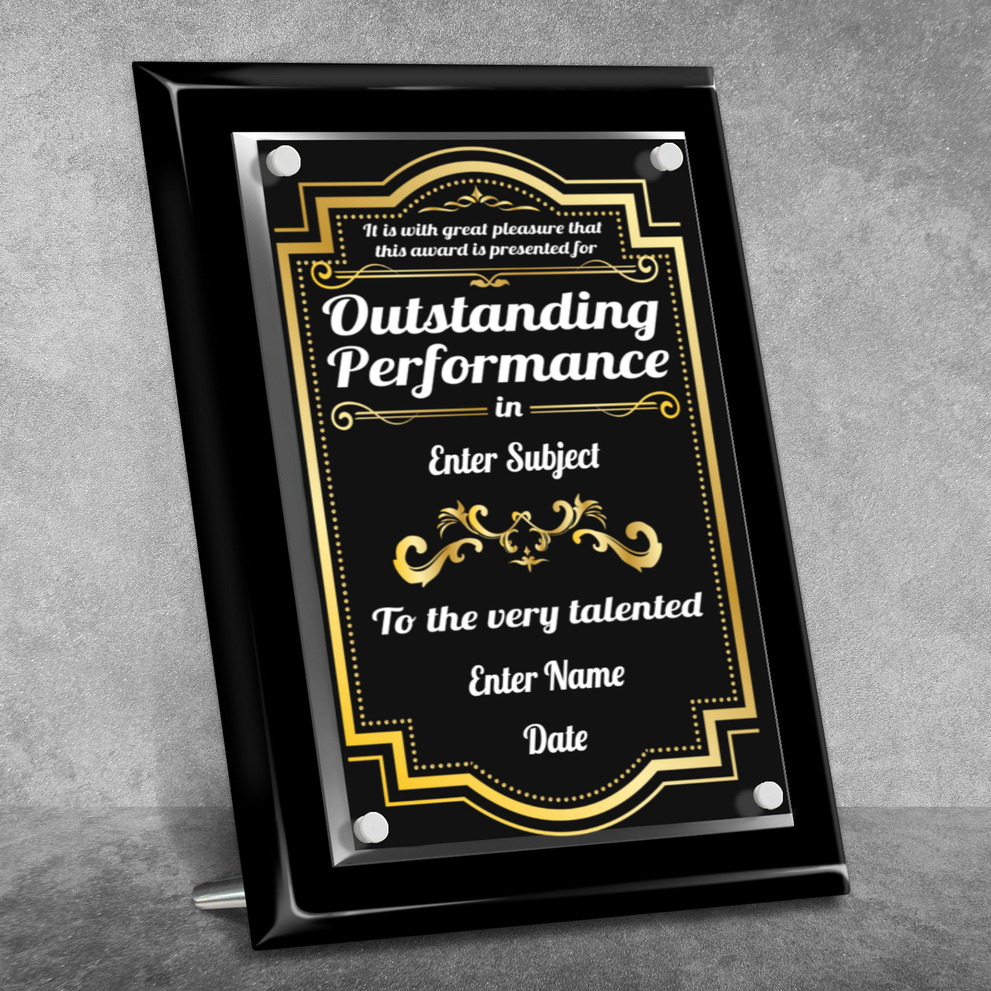 9" x 12" Outstanding Performance Award 4