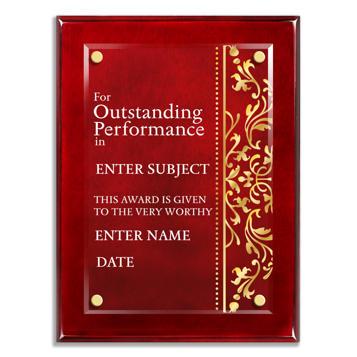 9" x 12" Outstanding Performance Award 2