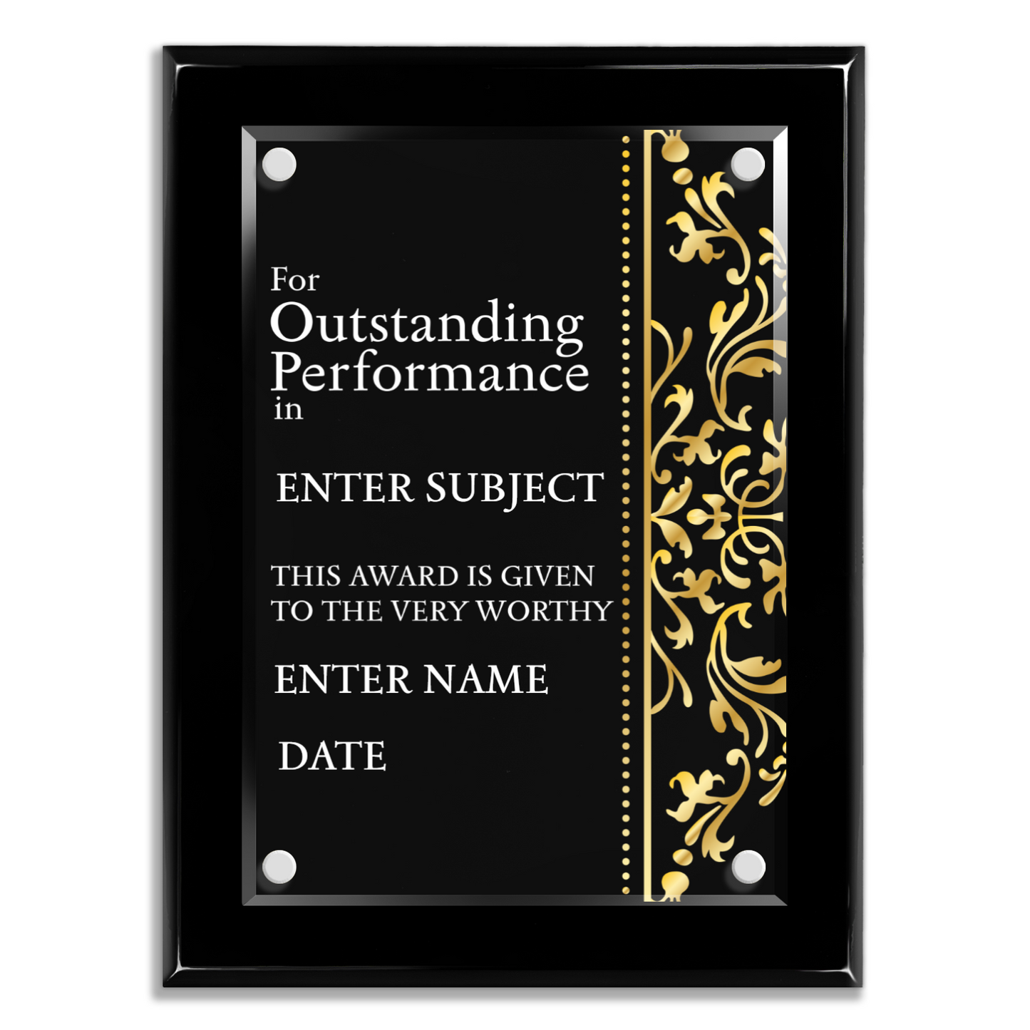 9" x 12" Outstanding Performance Award 2