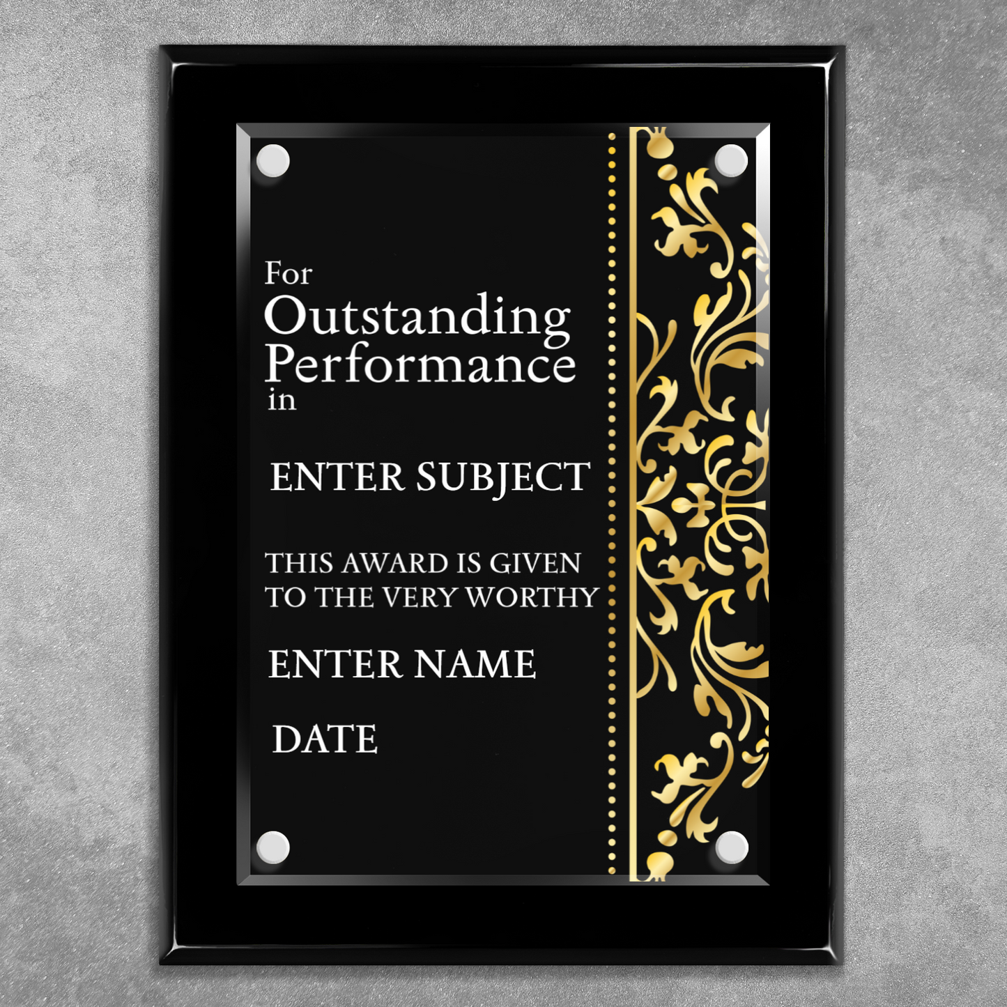 9" x 12" Outstanding Performance Award 2