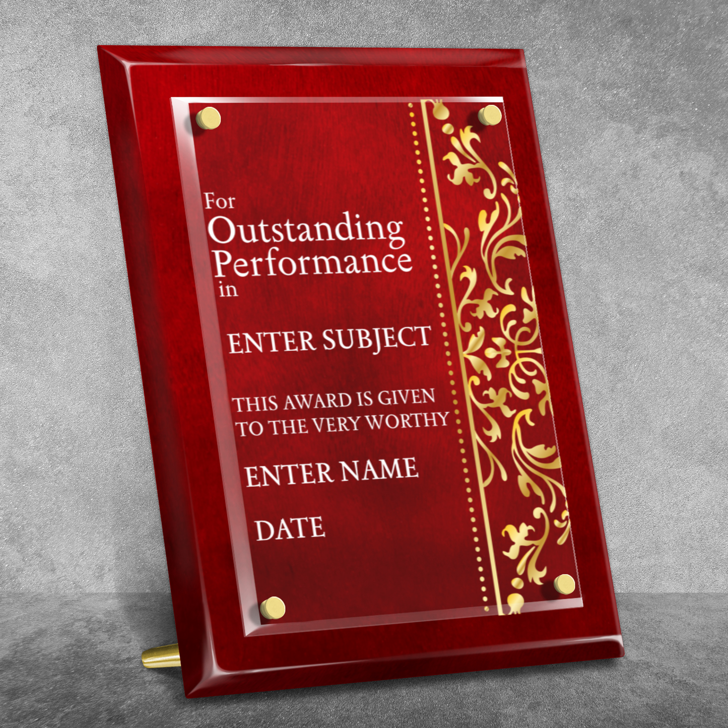 9" x 12" Outstanding Performance Award 2