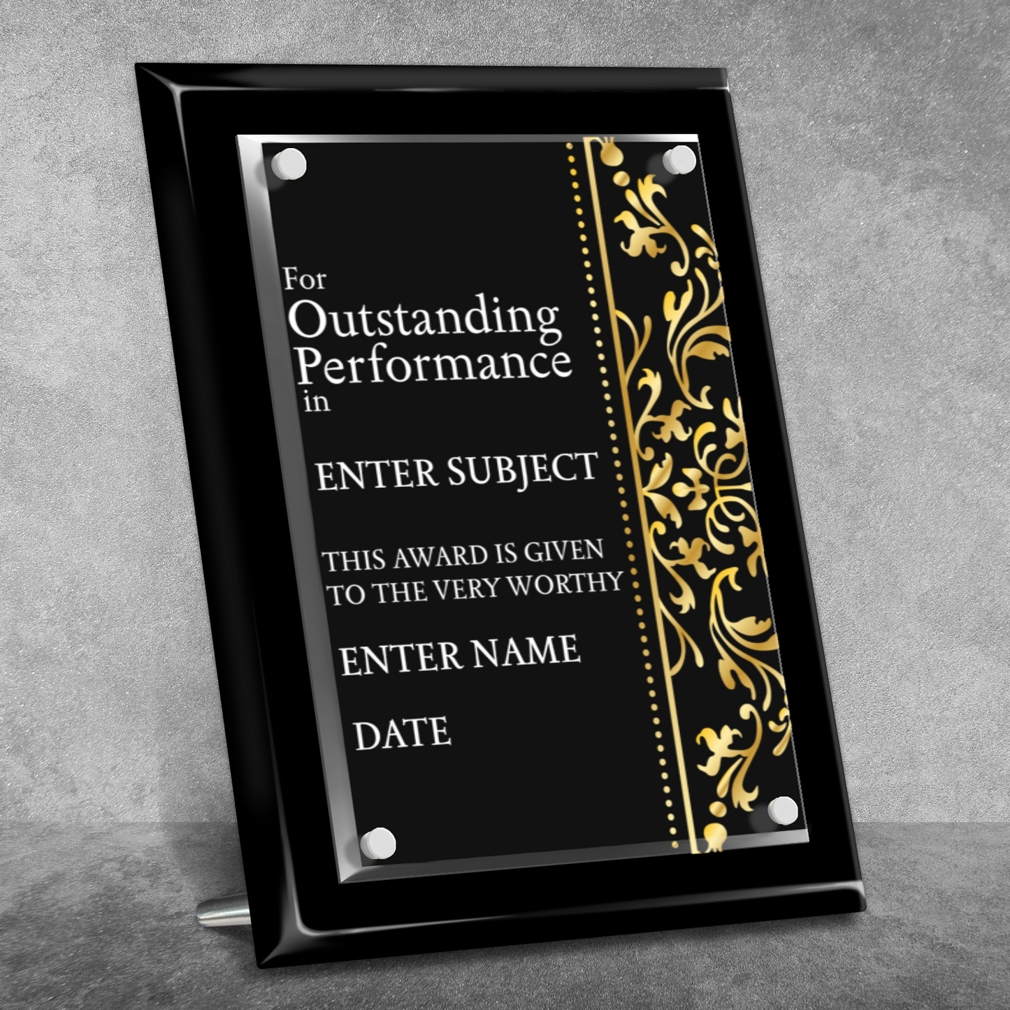 9" x 12" Outstanding Performance Award 2