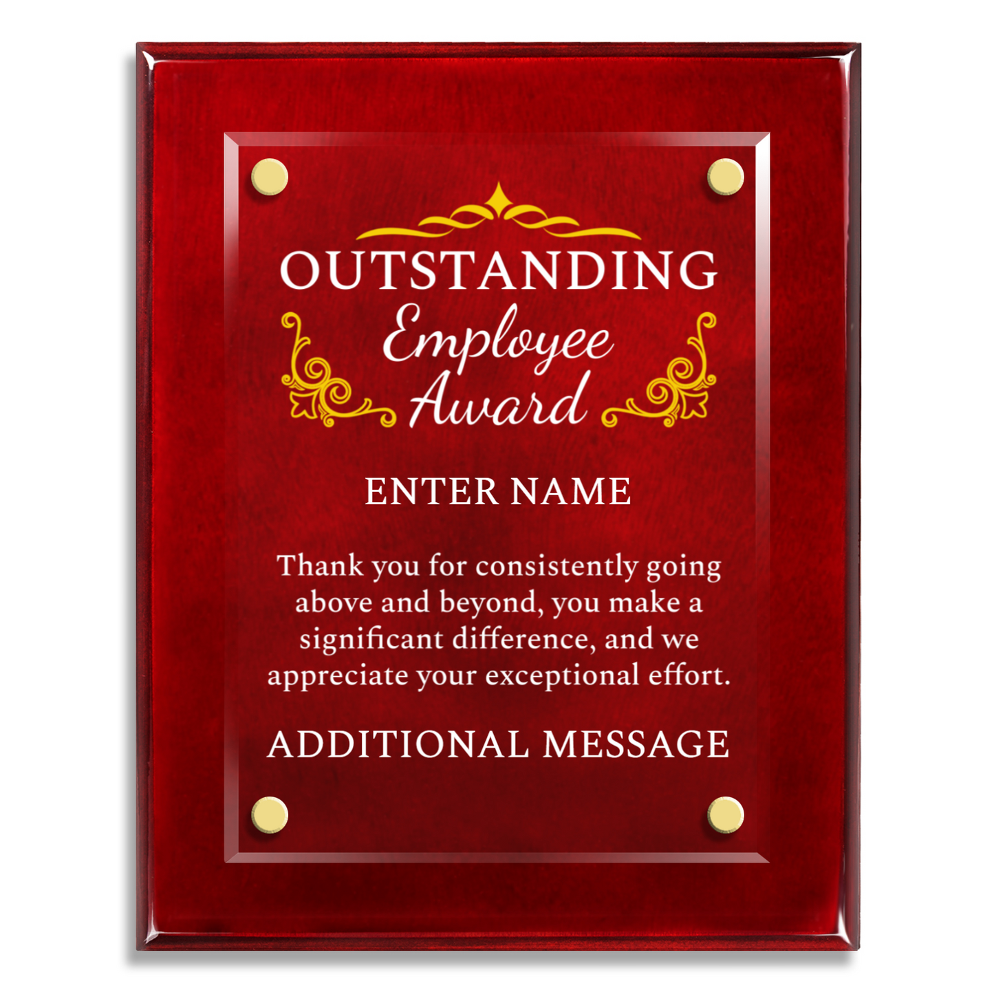8" x 10" Outstanding Employee Award