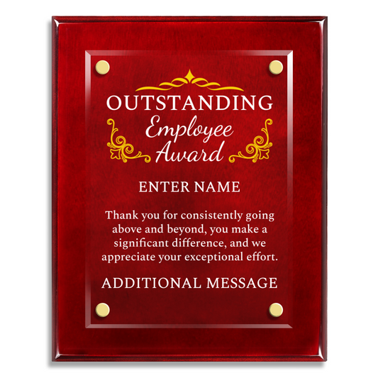 8" x 10" Outstanding Employee Award