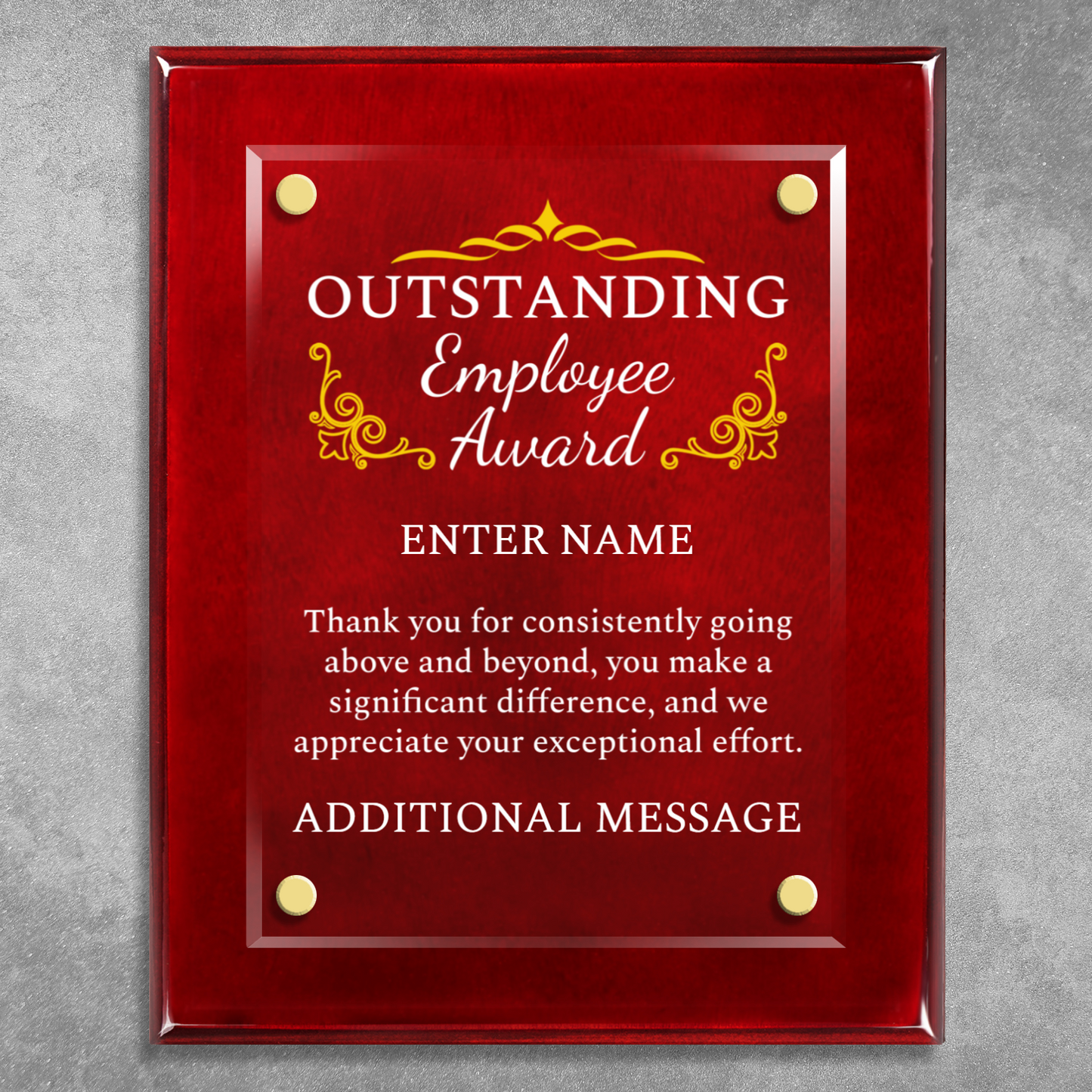 8" x 10" Outstanding Employee Award
