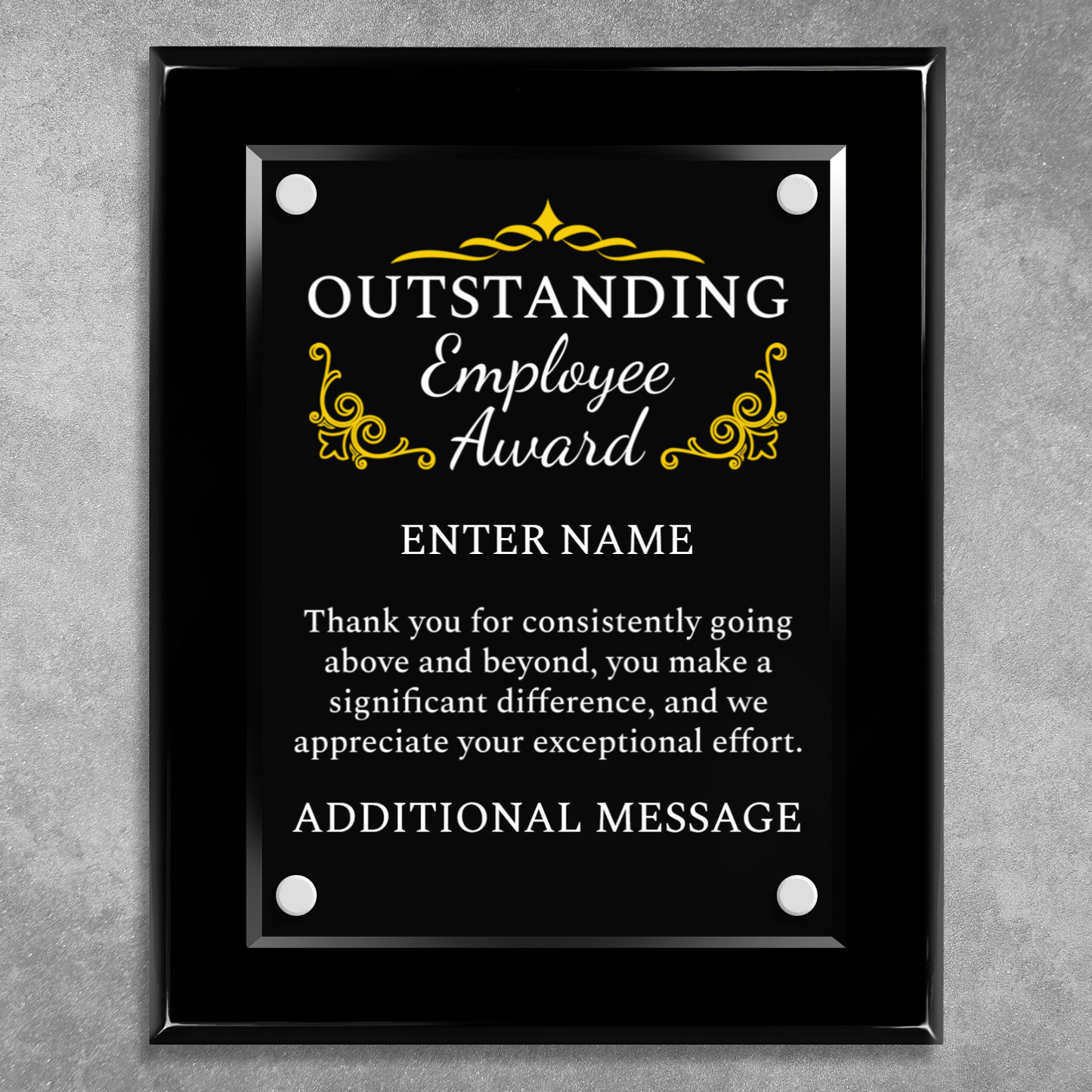 8" x 10" Outstanding Employee Award