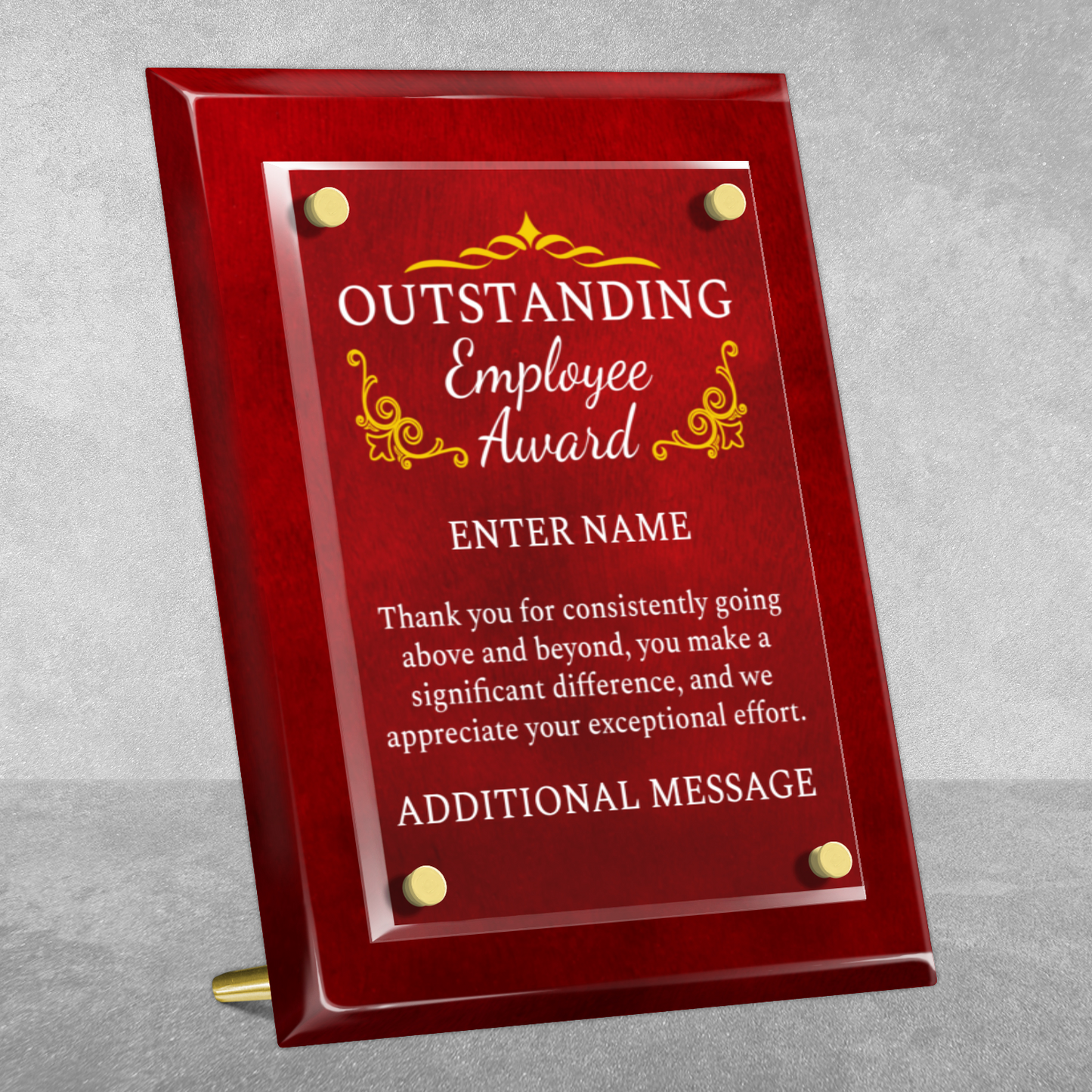 8" x 10" Outstanding Employee Award