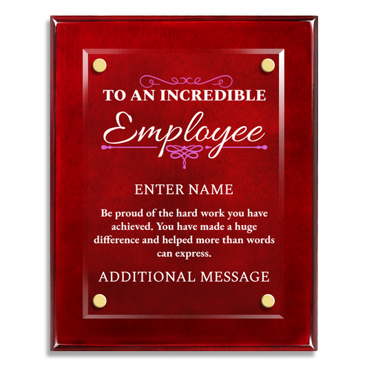 8" x 10" Incredible Employee Award