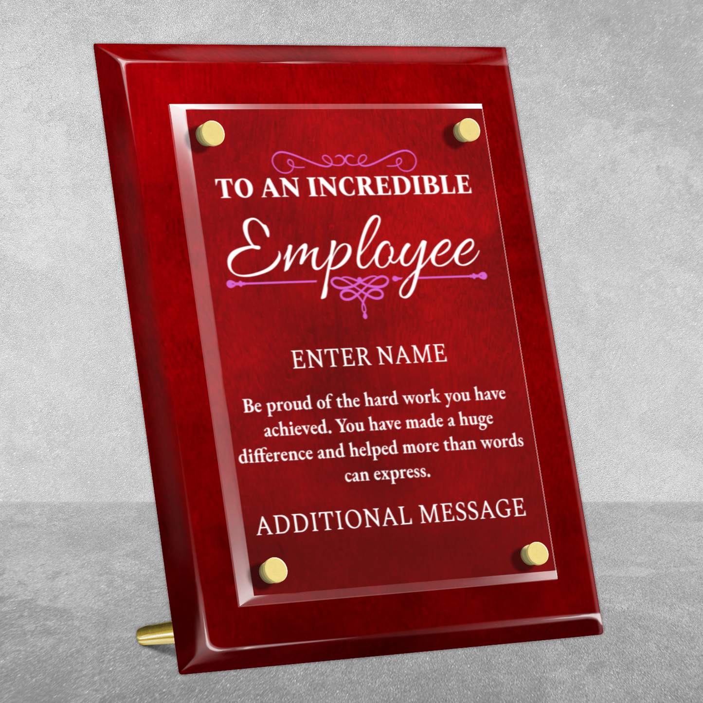 8" x 10" Incredible Employee Award