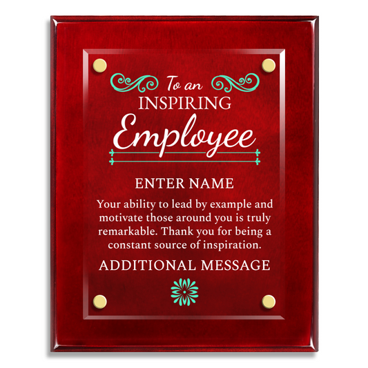 8" x 10" Inspiring Employee Award