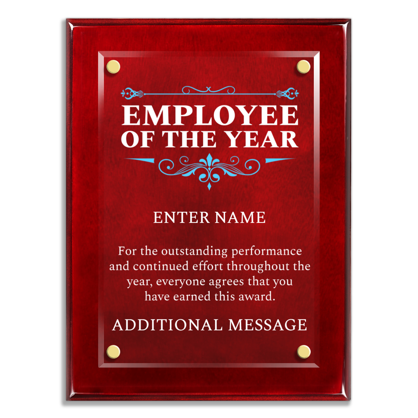 9" x 12" Employee Of The Year Award