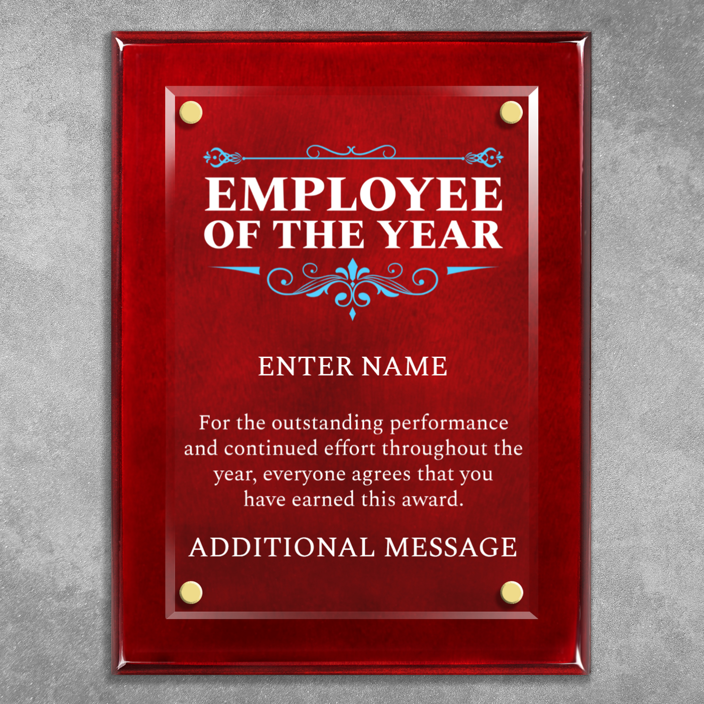 9" x 12" Employee Of The Year Award