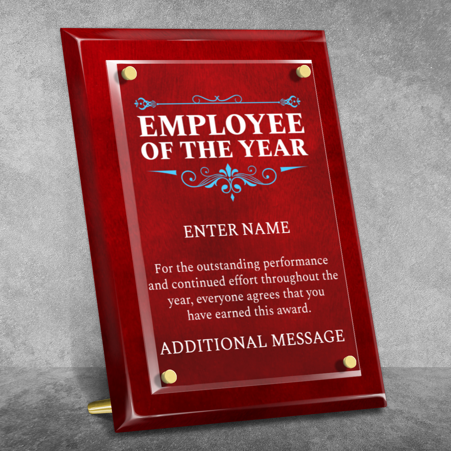 9" x 12" Employee Of The Year Award