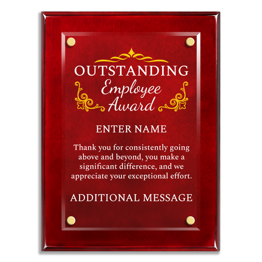 9" x 12" Outstanding Employee Award