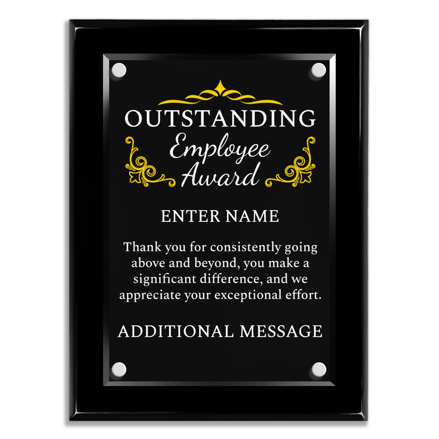 9" x 12" Outstanding Employee Award