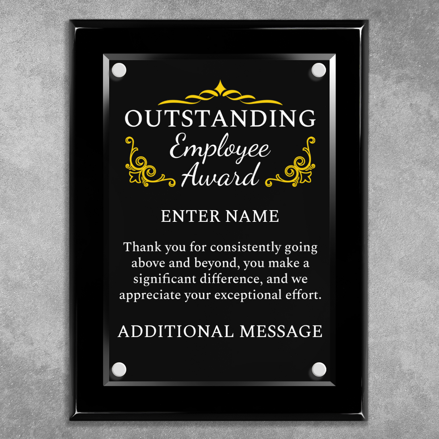 9" x 12" Outstanding Employee Award