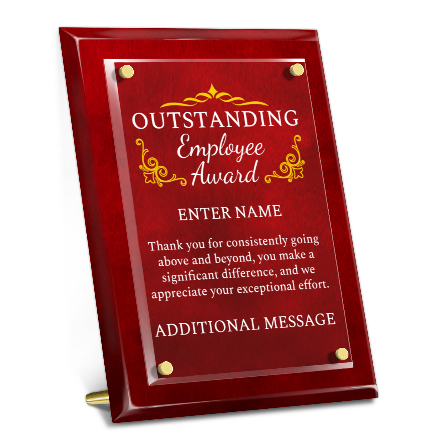 9" x 12" Outstanding Employee Award