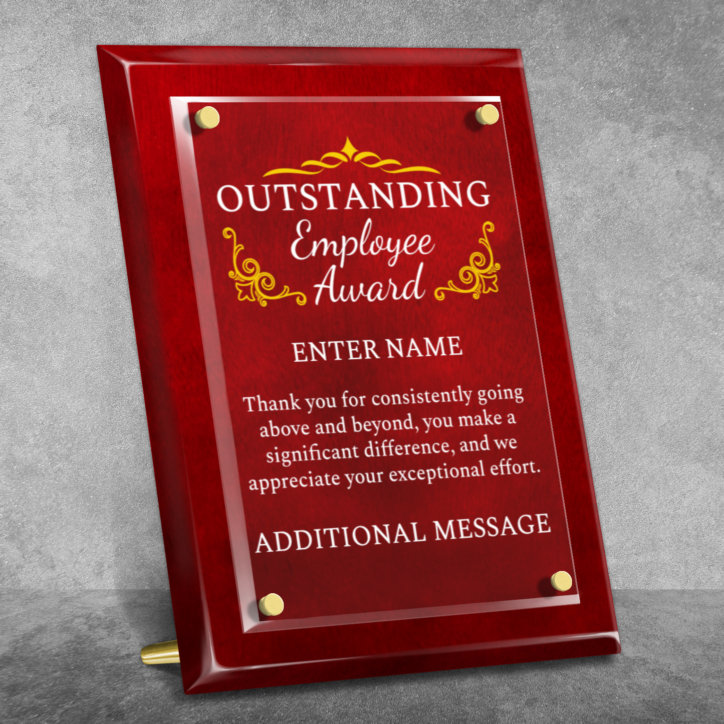 9" x 12" Outstanding Employee Award