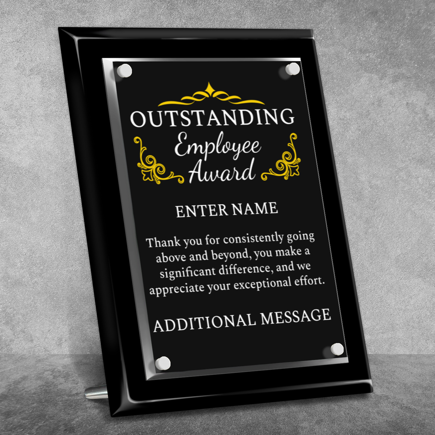 9" x 12" Outstanding Employee Award