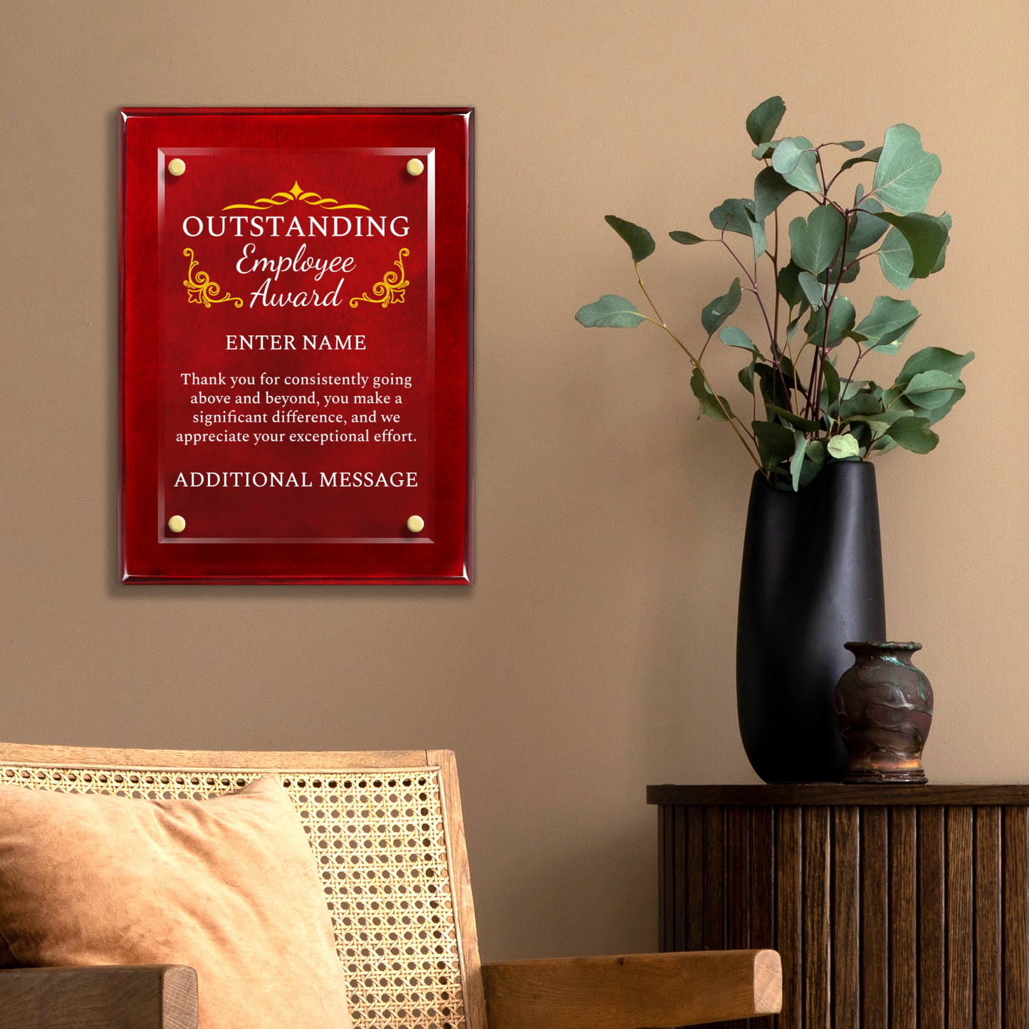 9" x 12" Outstanding Employee Award