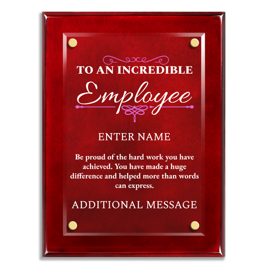 9" x 12" Incredible Employee Award