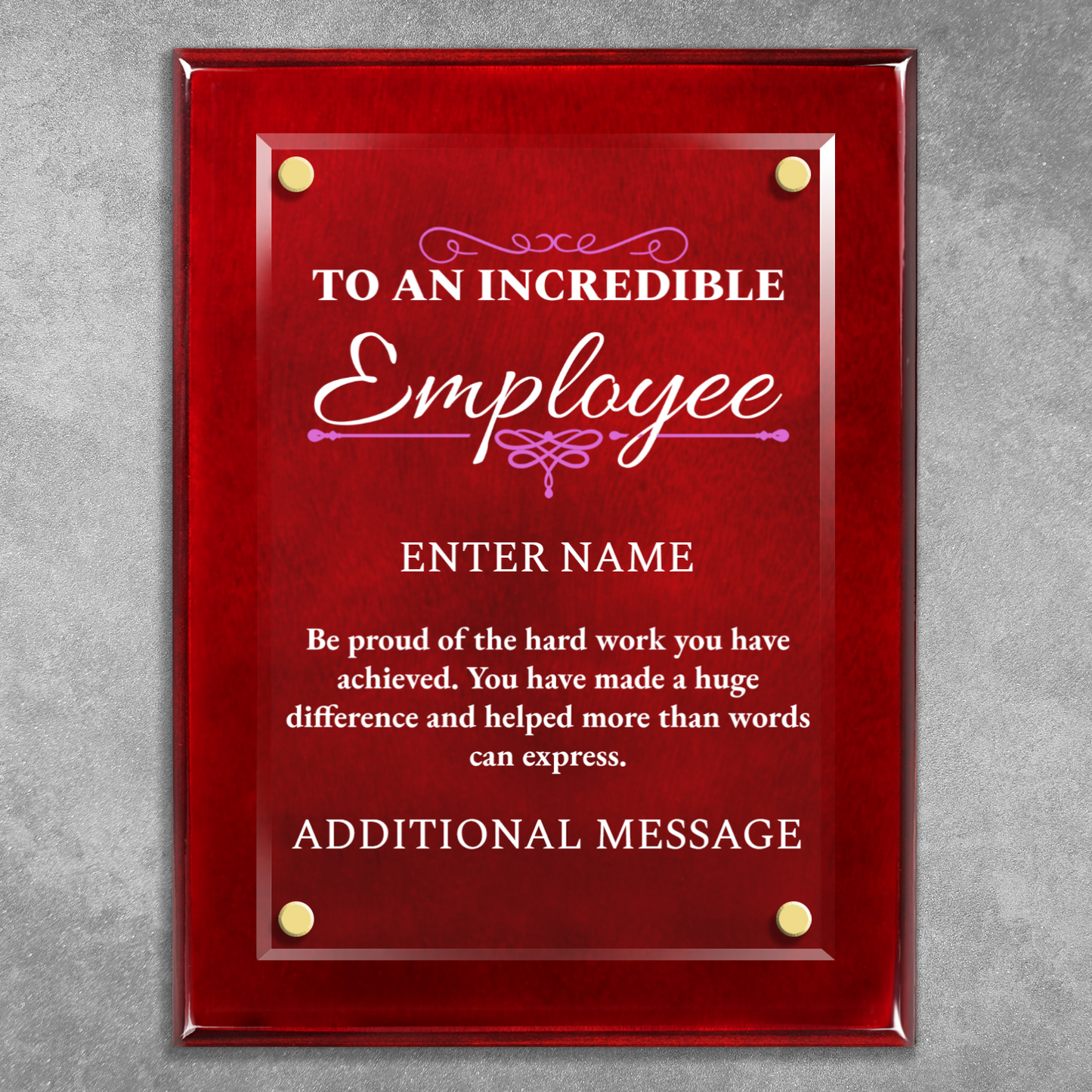 9" x 12" Incredible Employee Award
