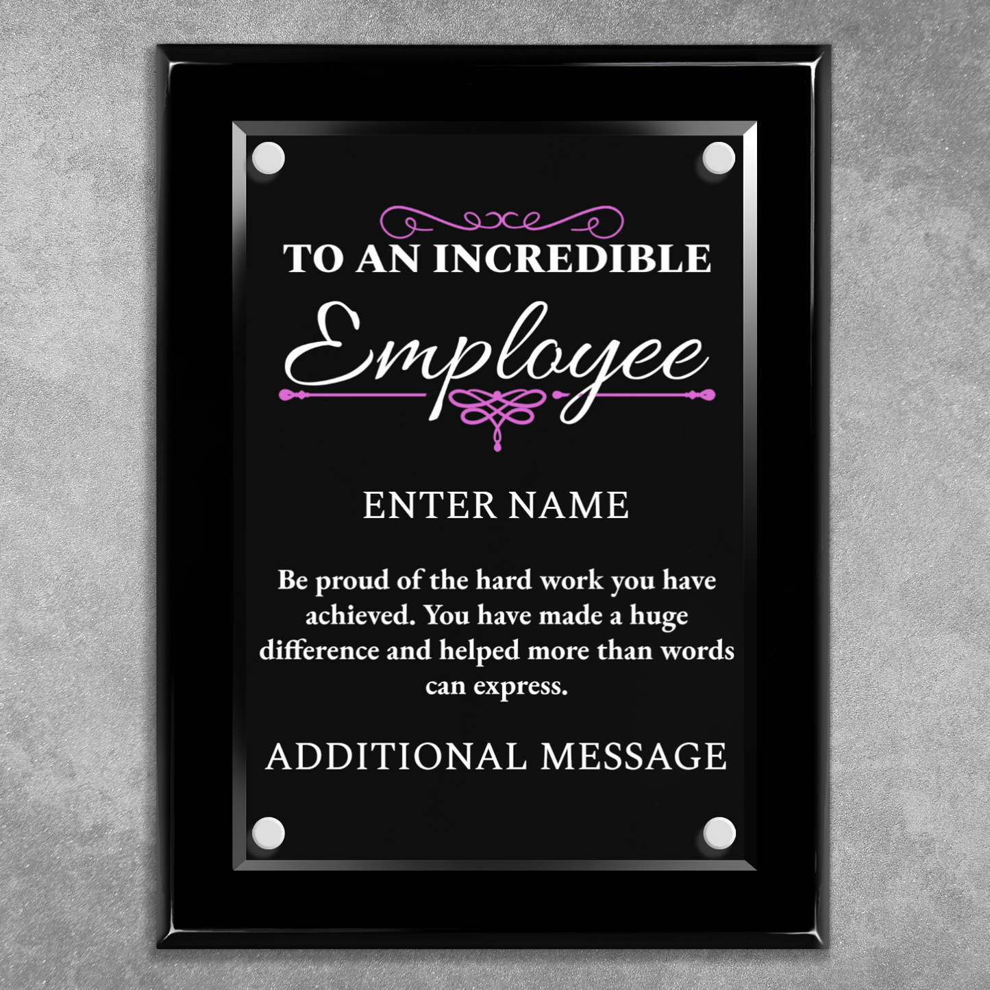 9" x 12" Incredible Employee Award