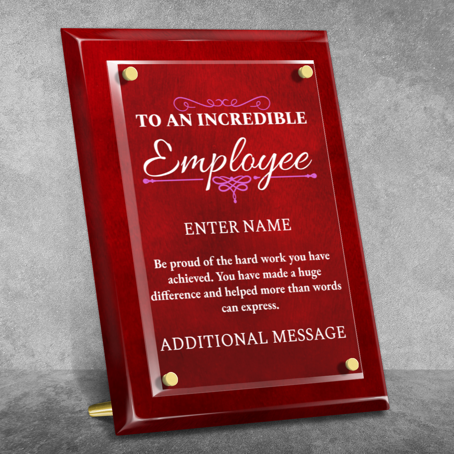 9" x 12" Incredible Employee Award