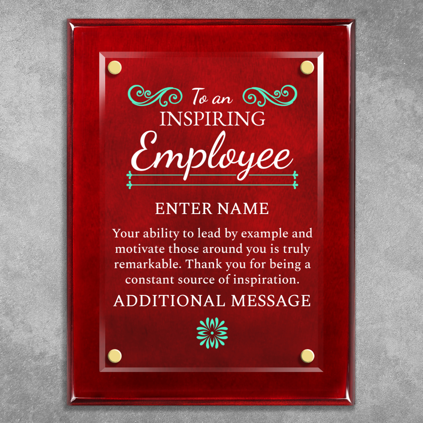 9" x 12" Inspiring Employee Award