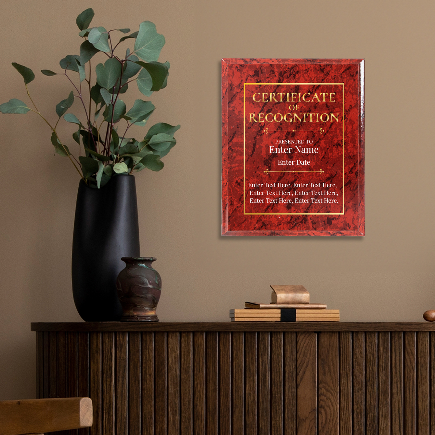 Certificate of Recognition 8" x 10" UV Printed Luxury Award