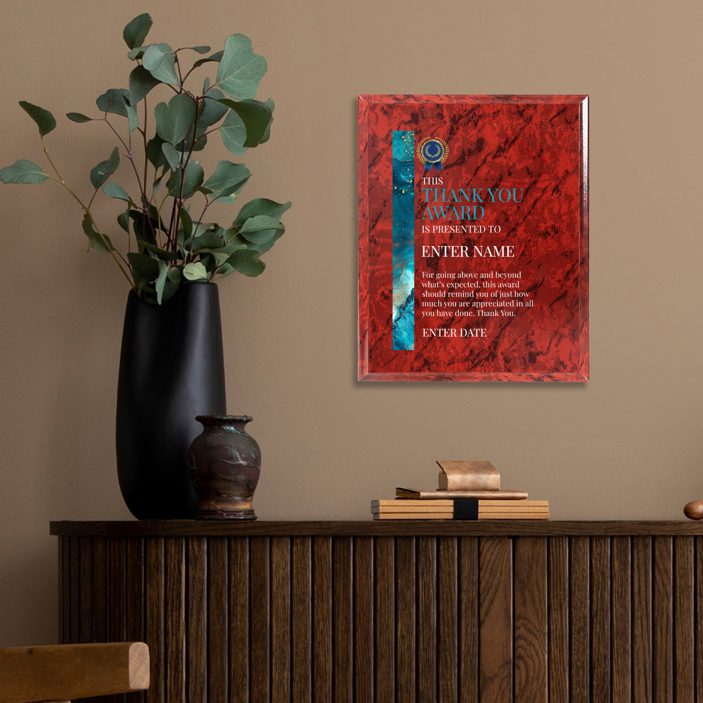 Thank You 8" x 10" UV Printed Luxury Award 02