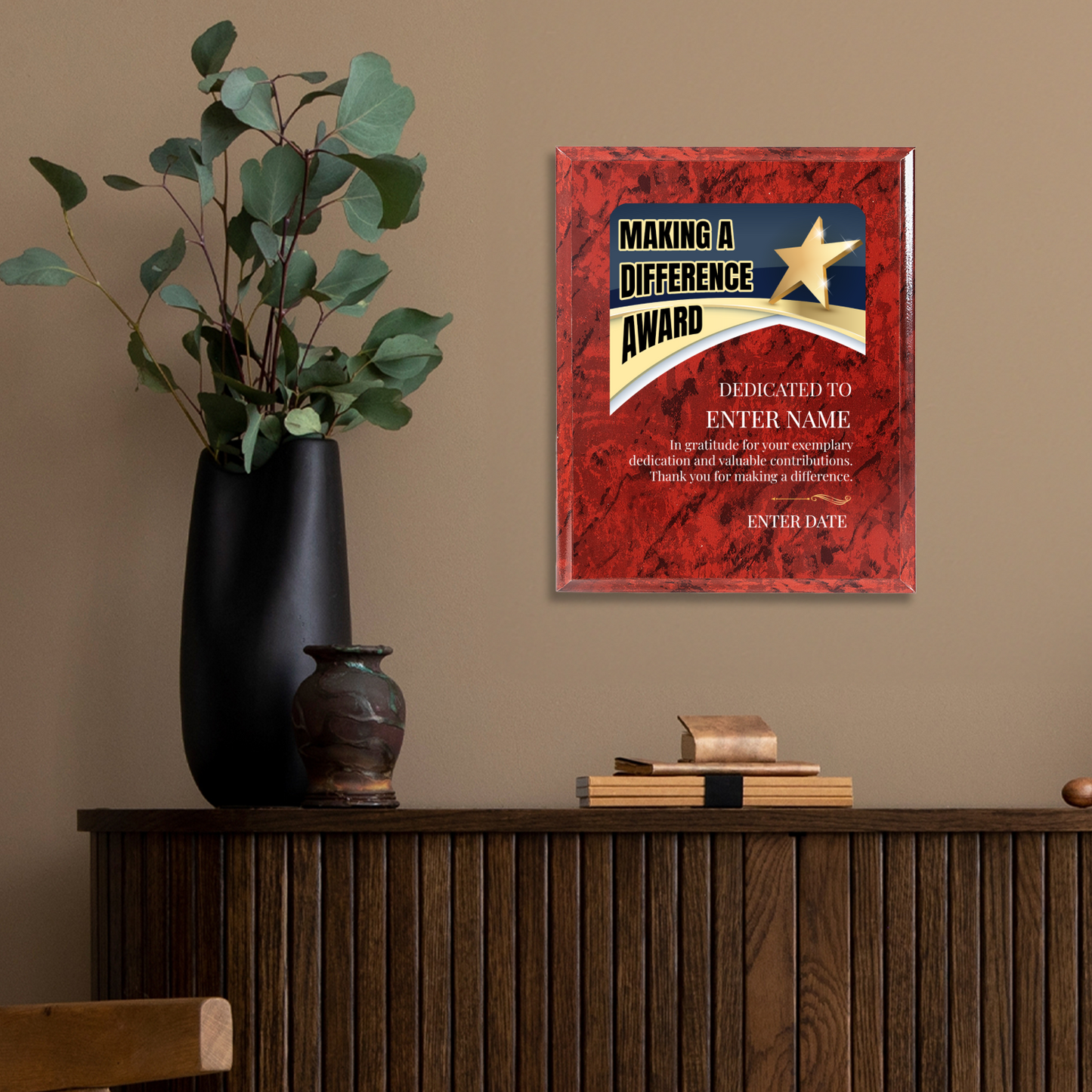 Making A Difference 8" x 10" UV Printed Luxury Award 03
