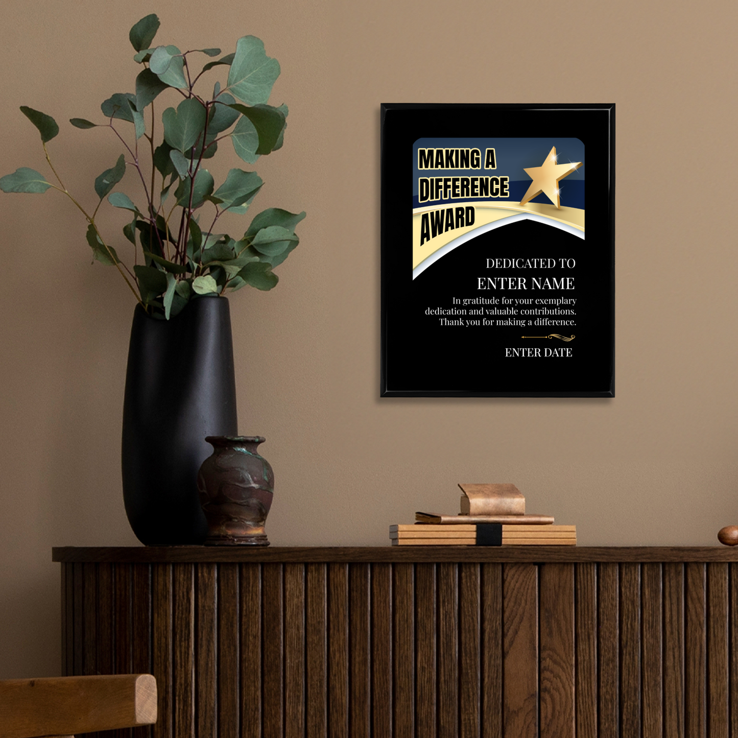 Making A Difference 8" x 10" UV Printed Luxury Award 03