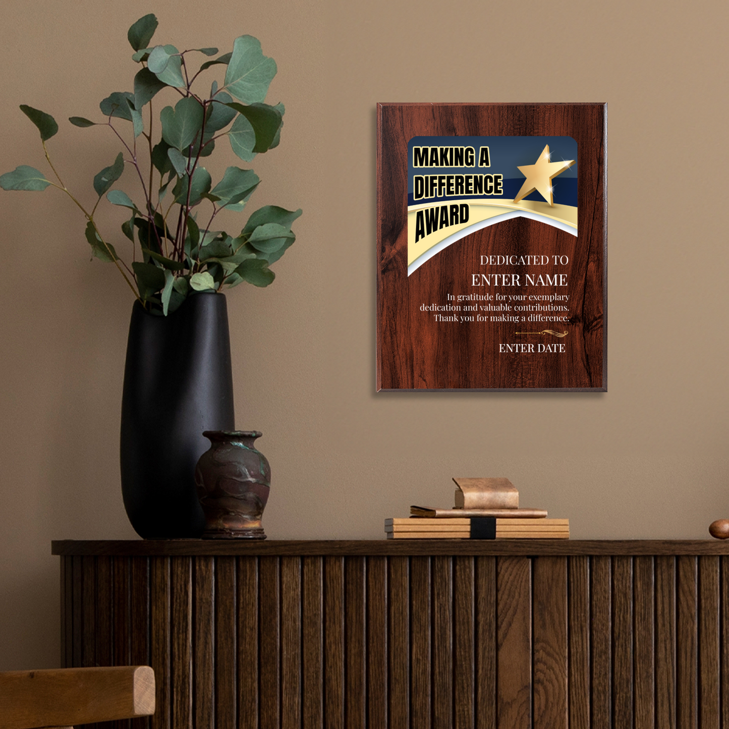 Making A Difference 8" x 10" UV Printed Luxury Award 03