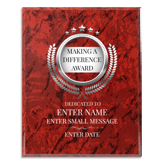 Making A Difference 8" x 10" UV Printed Luxury Award 02
