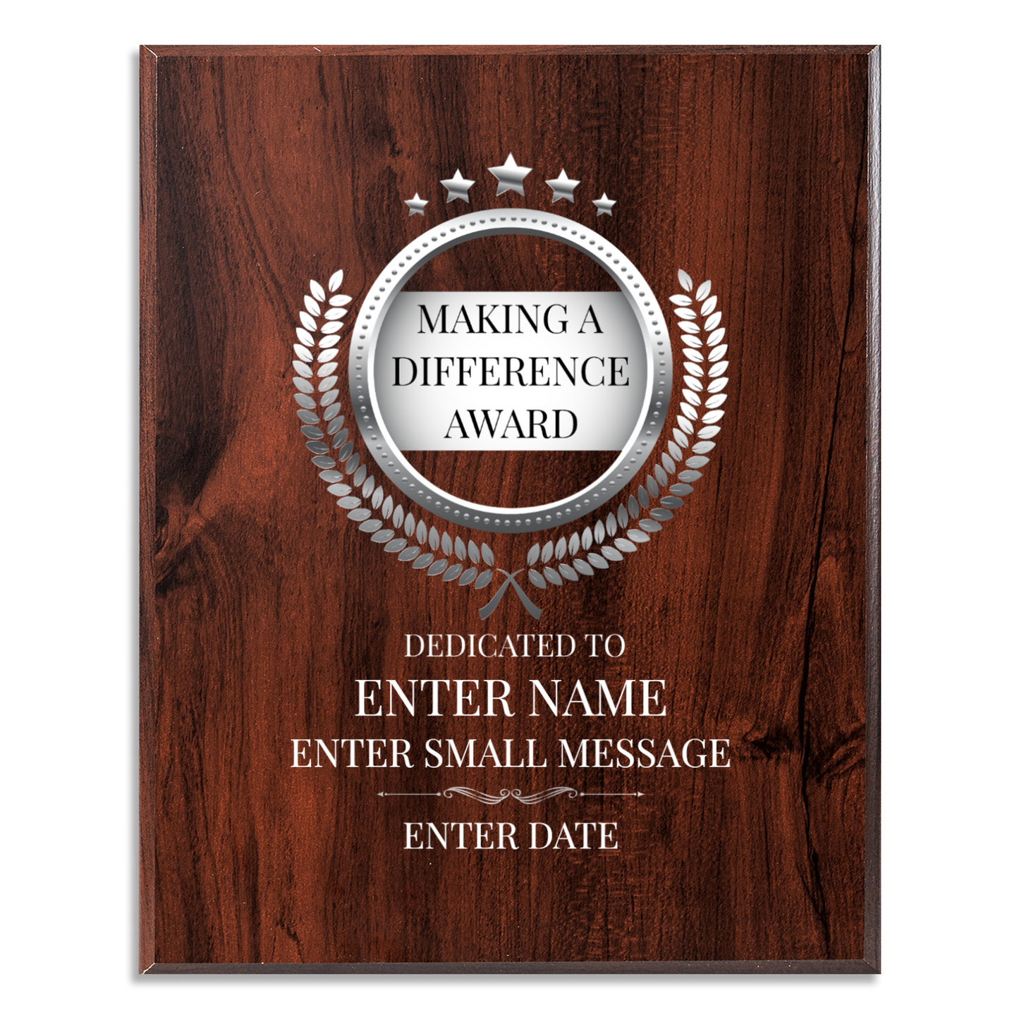 Making A Difference 8" x 10" UV Printed Luxury Award 02