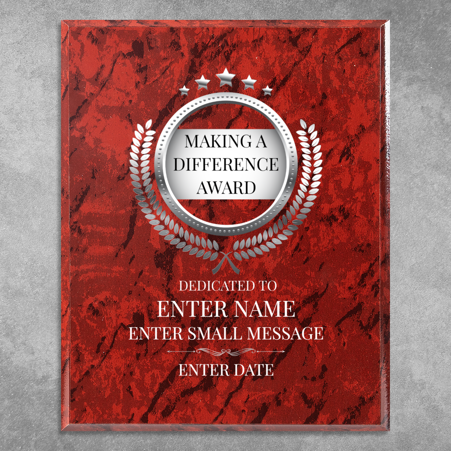 Making A Difference 8" x 10" UV Printed Luxury Award 02
