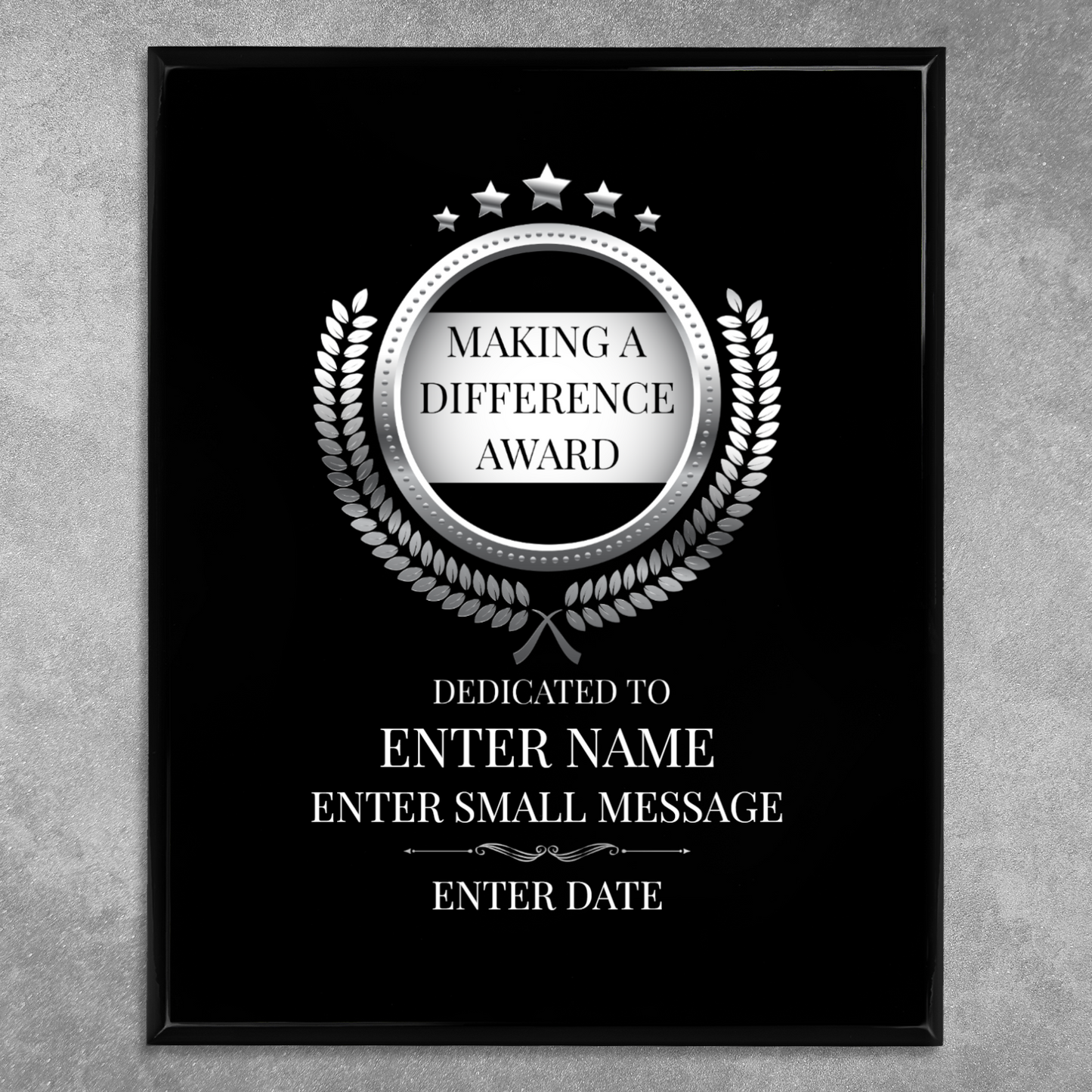 Making A Difference 8" x 10" UV Printed Luxury Award 02