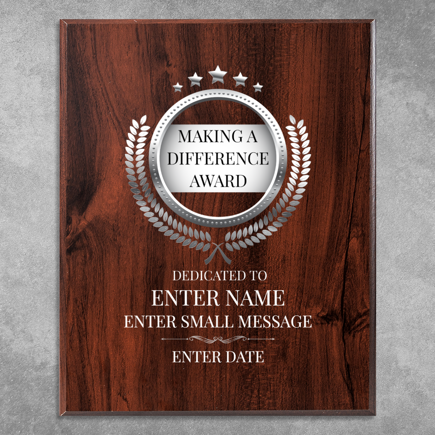 Making A Difference 8" x 10" UV Printed Luxury Award 02