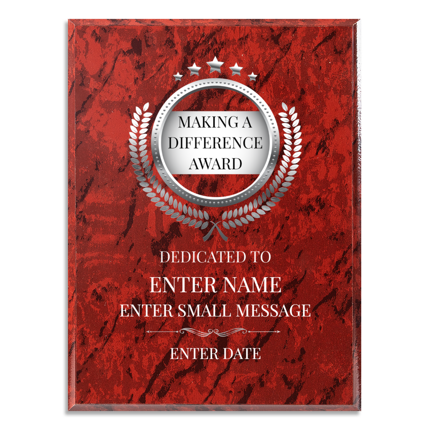 Making A Difference 9" x 12" UV Printed Luxury Award 02