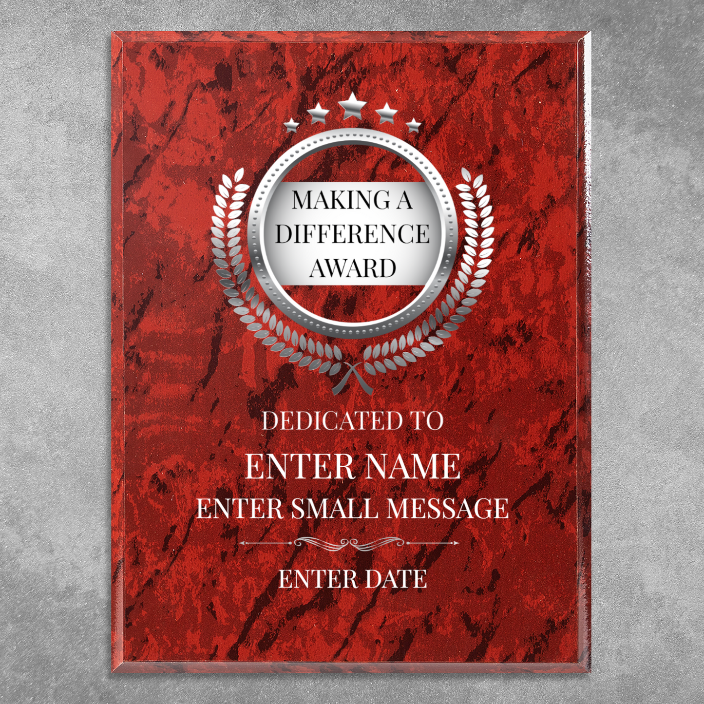 Making A Difference 9" x 12" UV Printed Luxury Award 02