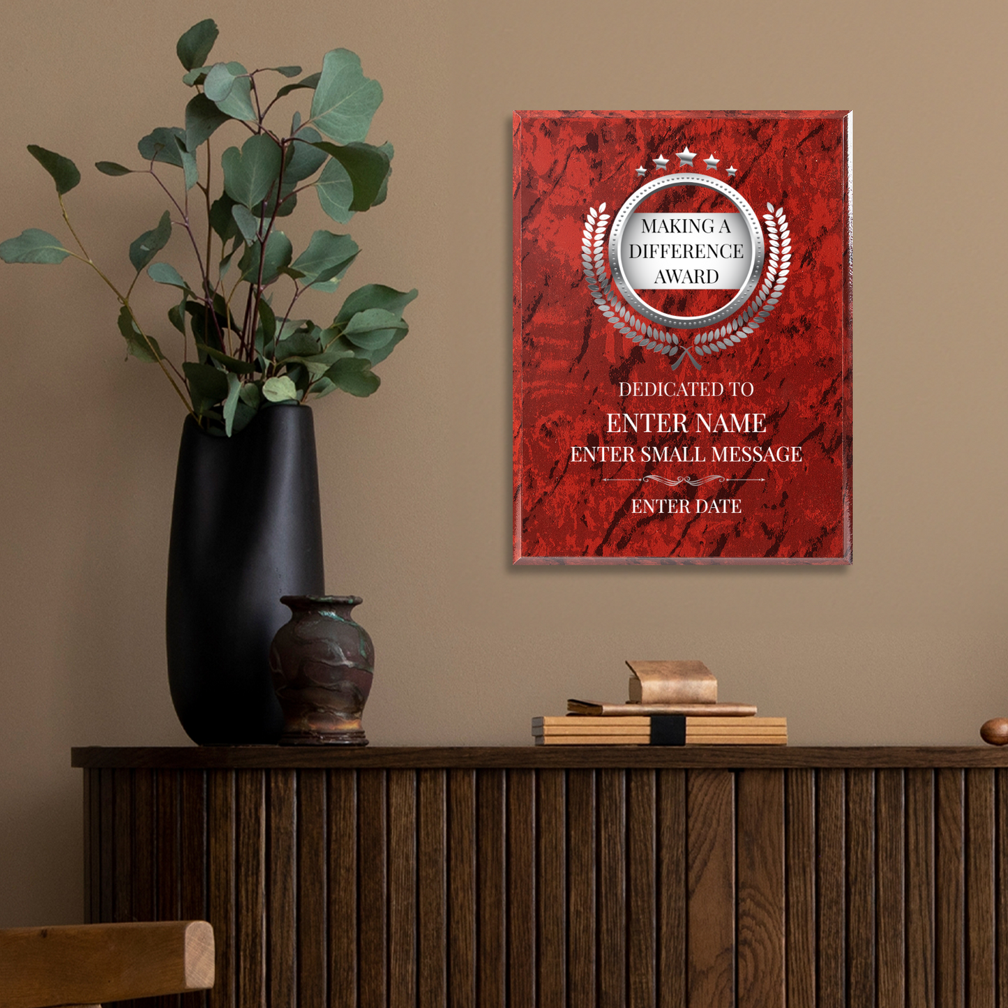 Making A Difference 9" x 12" UV Printed Luxury Award 02