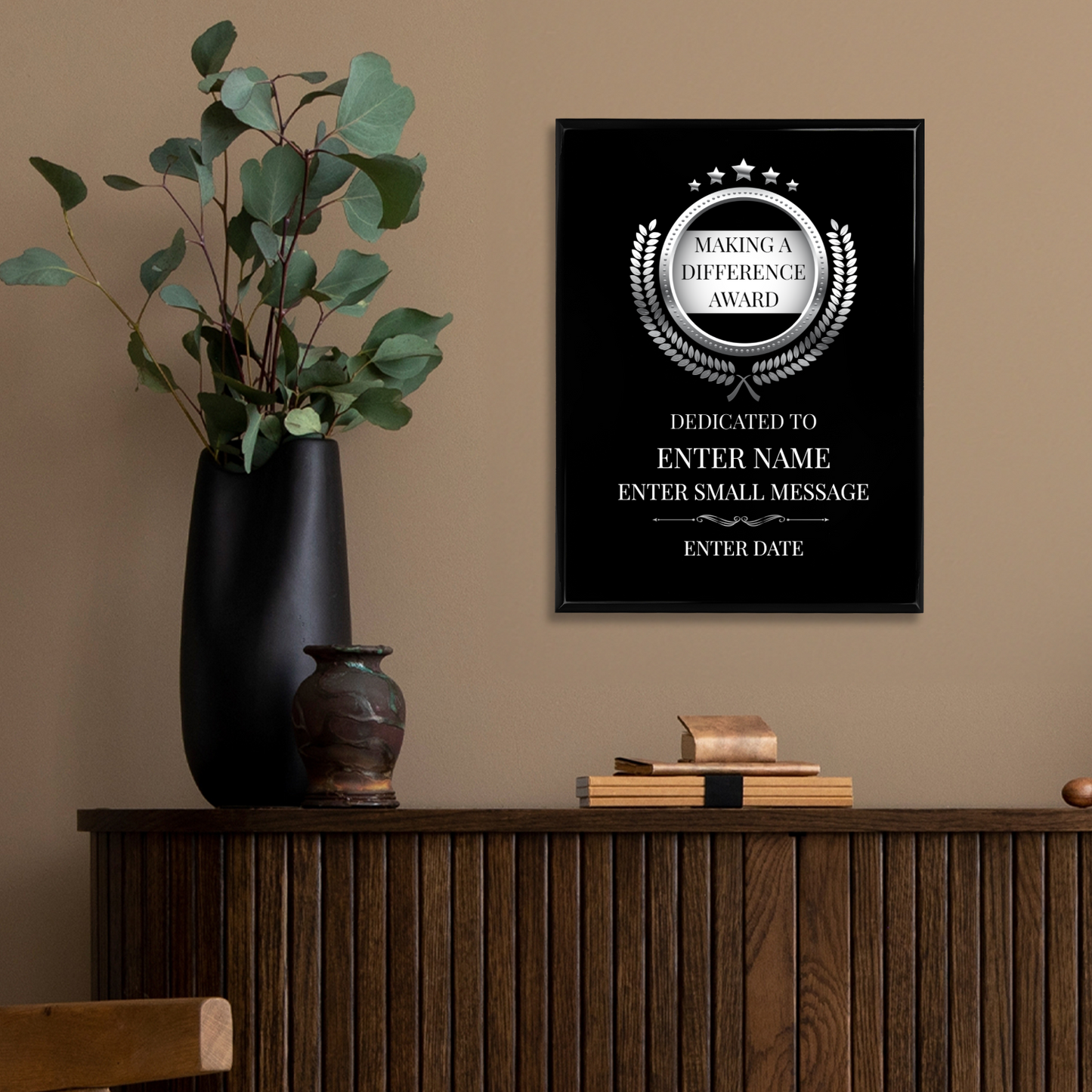 Making A Difference 9" x 12" UV Printed Luxury Award 02