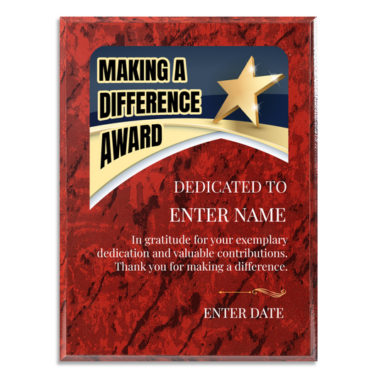 Making A Difference 9" x 12" UV Printed Luxury Award 03