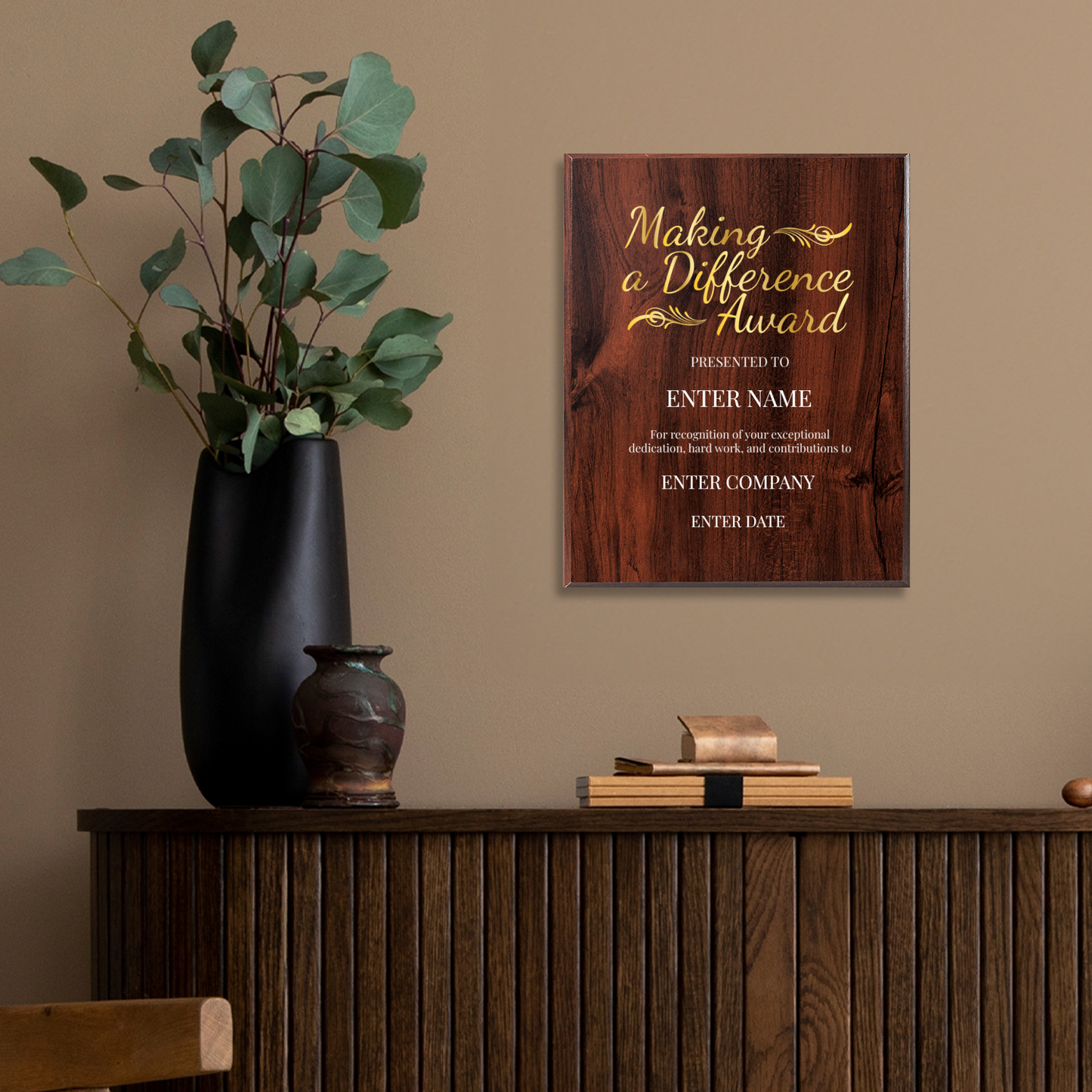 Making A Difference 10.5" x 13" UV Printed Luxury Award