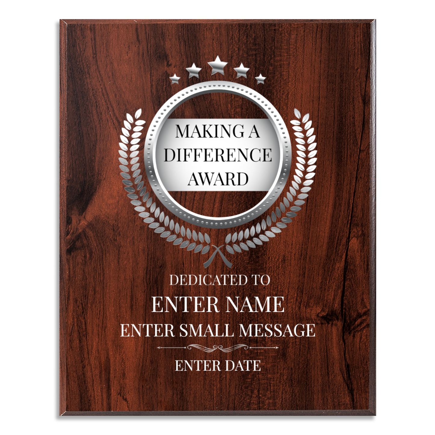 Making A Difference 10.5" x 13" UV Printed Luxury Award 02