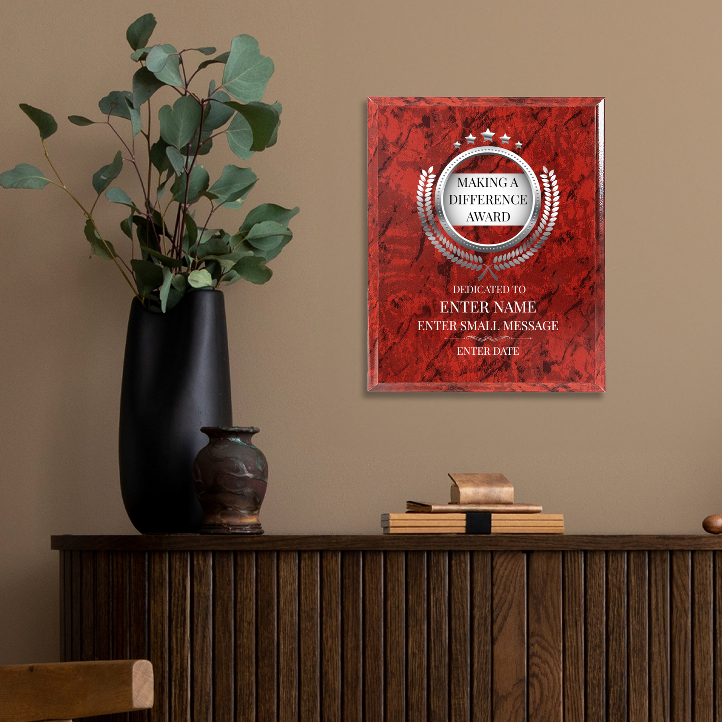 Making A Difference 10.5" x 13" UV Printed Luxury Award 02